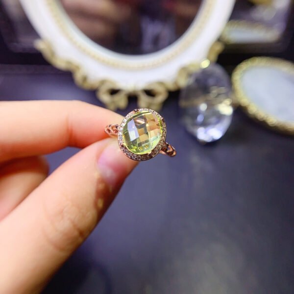 Pure natural lemon crystal ring, main stone 9 * 11mm3110130133