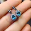 Natural apatite earrings, main stone size 4 * 6mm3110130127
