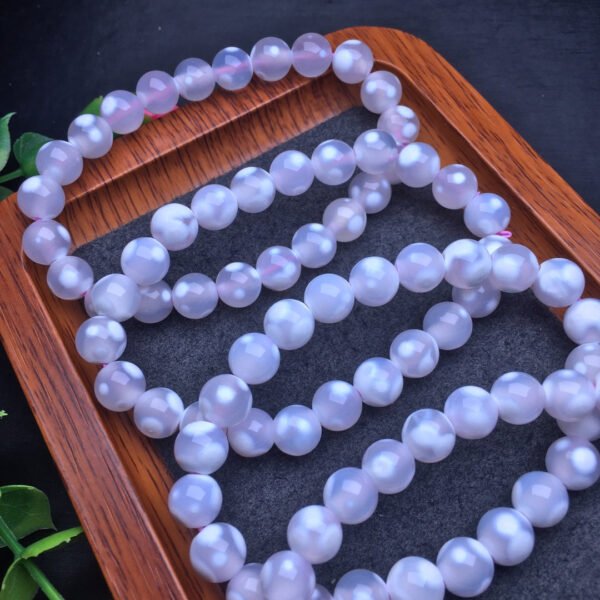 White cherry blossom milk cover bracelet 💕 Specification 7-8mm ✨0211007.5123