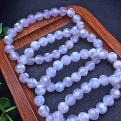 White cherry blossom milk cover bracelet 💕 Specification 7-8mm ✨0211007.5123