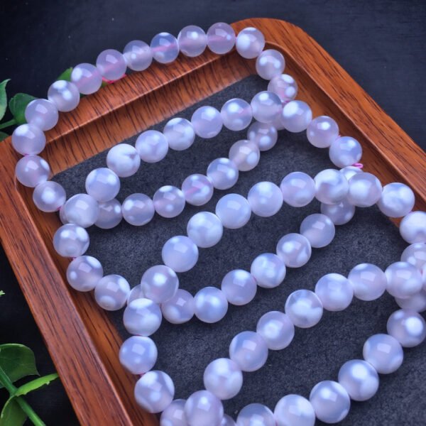 White cherry blossom milk cover bracelet 💕 Specification 7-8mm ✨0211007.5123