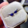 Natural Sri Lankan unburned sapphire earrings, main stone size 4 * 6mm0211170144