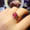 Super beautiful natural powder topaz ring with a square face of 6 * 8mm0211110148