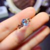 Swiss Blue Topaz Stone Ring, Main Stone Size 5 * 7mm0211095159