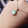 Pure natural dazzling white opal pendant, with a main stone size of 8 * 10mm0211160147
