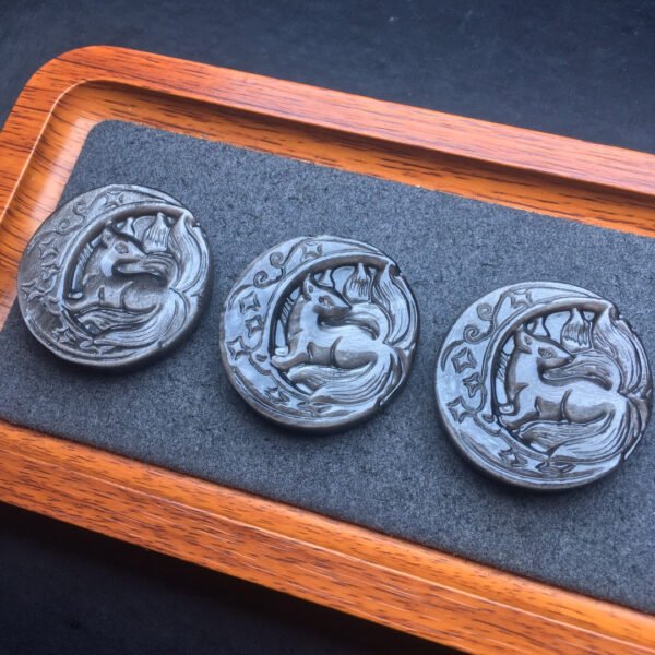 Silver Shining Stone Nine tailed Fox Pendant 💕 Specification 39mm ✨0311017145