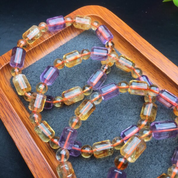 Purple Yellow Crystal Sugar Bracelet 💕 Specification 7-8mm 0311025198