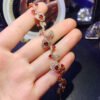 Pure Natural Mozambique Garnet Bracelet, Main Stone Circle 3+Circle 4mm0311450126