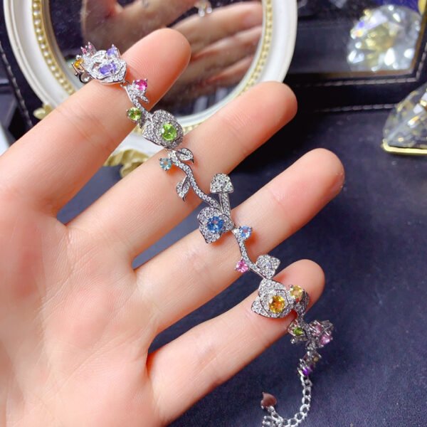 Natural Duobao Bracelet, Main Stone Size Round 3+Round 40311575189