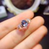 Swiss Blue Topaz Stone Ring, Main Stone Size 5 * 7mm,0311110122
