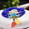 Original natural lapis lazuli multi loop bracelet with a diameter of approximately 4.6mm0311099187