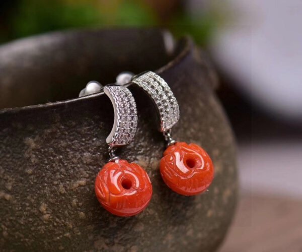 Original Light Luxury South Red Pixiu Earline/Earrings, 10.7mm0311089156