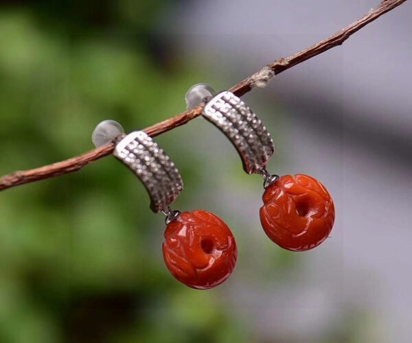 Original Light Luxury South Red Pixiu Earline/Earrings, 10.7mm0311089156