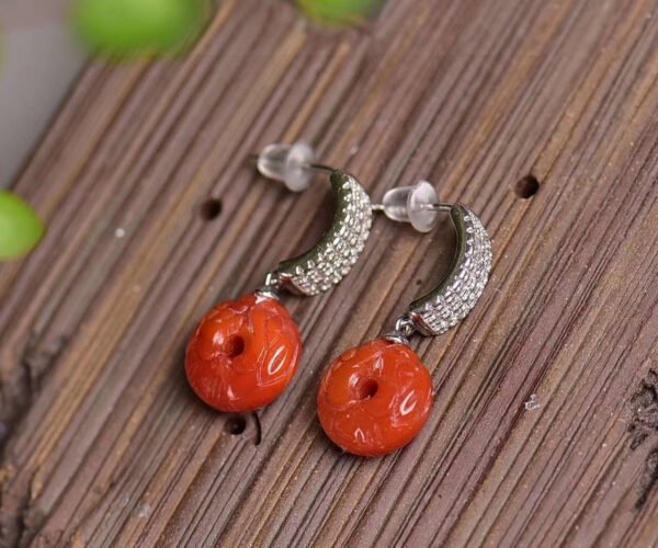 Original Light Luxury South Red Pixiu Earline/Earrings, 10.7mm0311089156