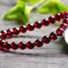 Natural Wine Red Garnet Single Loop Bracelet, 💖 The diameter of the bead is about 6.5mm0311109188