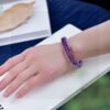 Natural Amethyst Plate Bead Faceted Bracelet, with a bead diameter of 9mm0311099156