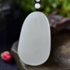 Natural Xinjiang Hotan Sheep Fat Jade Guanyin Pendant! Pendant size: 62.9/37.6/10.8mm,0311599149