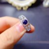 Natural sapphire ring, main stone 4 * 5mm0411130169