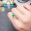 Pure Natural Columbia Emerald Ring Main Stone Size 4 * 6mm0411170594