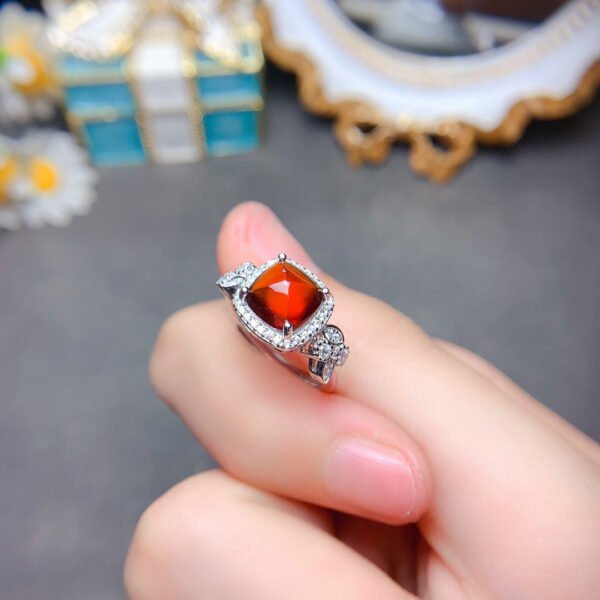 Pure natural Fanta ring, main stone 8mm0411120891