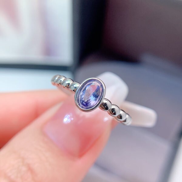 Natural Tanzanite Ring, Main Stone Size 4 * 6mm0411110264