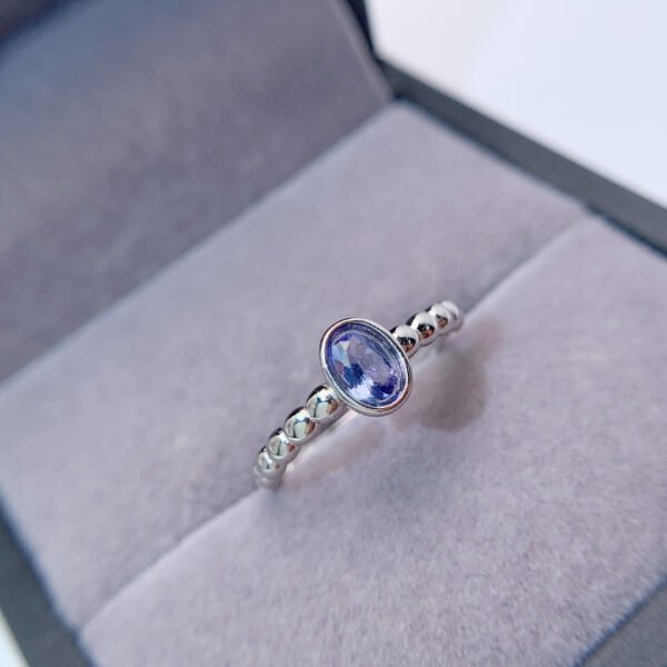 Natural Tanzanite Ring, Main Stone Size 4 * 6mm0411110264