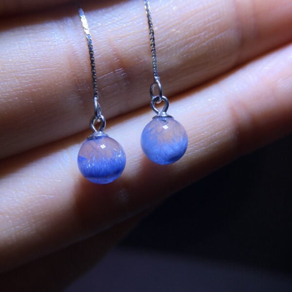 Natural Blue Crystal Blue Line Stone Jubao Basin Ear Line, Bare Stone 6.6mm0411208453