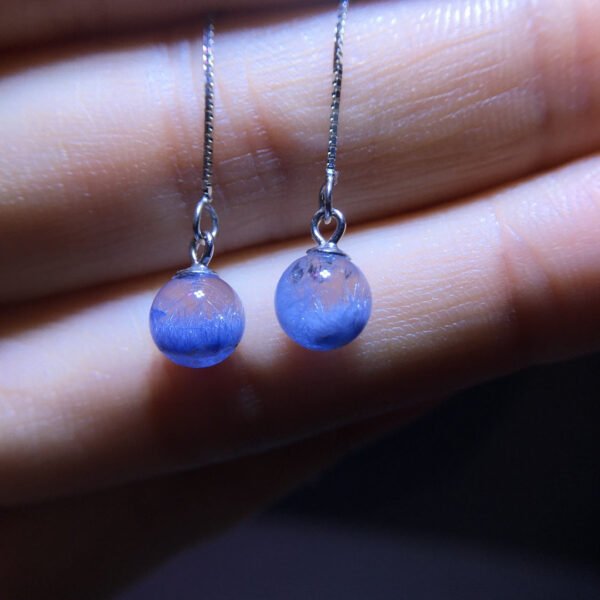 Natural Blue Crystal Blue Line Stone Jubao Basin Ear Line, Bare Stone 6.6mm0411208453