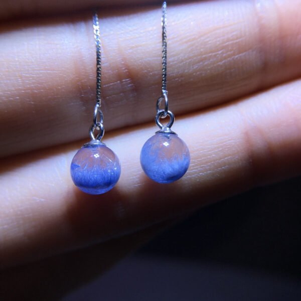 Natural Blue Crystal Blue Line Stone Jubao Basin Ear Line, Bare Stone 6.6mm0411208453