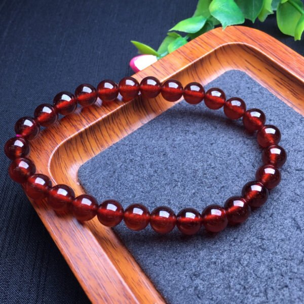 Orange Red Garnet Single Loop Bracelet 💕 Specification 7mm0511030123