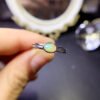 Pure Natural Colorful White Opal Ring, Main Stone Size 4 * 6mm0611085195