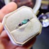 Pure natural Colombian emerald ring, main stone size 4 * 6mm0611170126