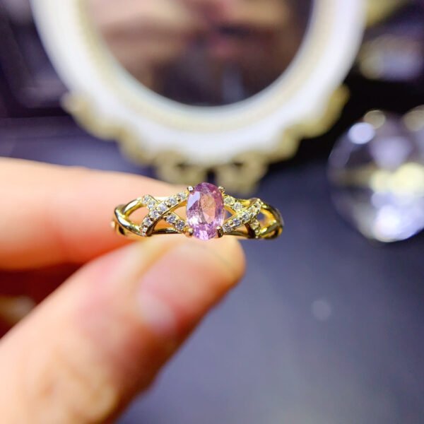 Pure natural tourmaline ring, main stone 4 * 6mm0611095189