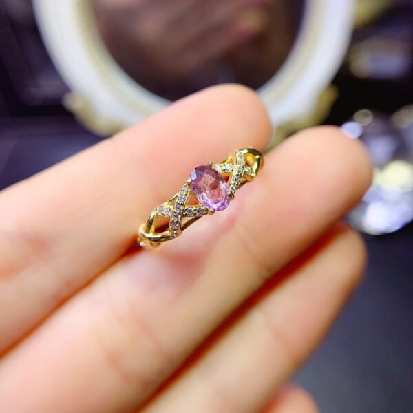 Pure natural tourmaline ring, main stone 4 * 6mm0611095189