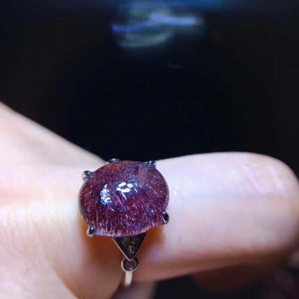 Natural Purple Crystal Super Seven Ring, Specification: 12.7/11mm0611218199
