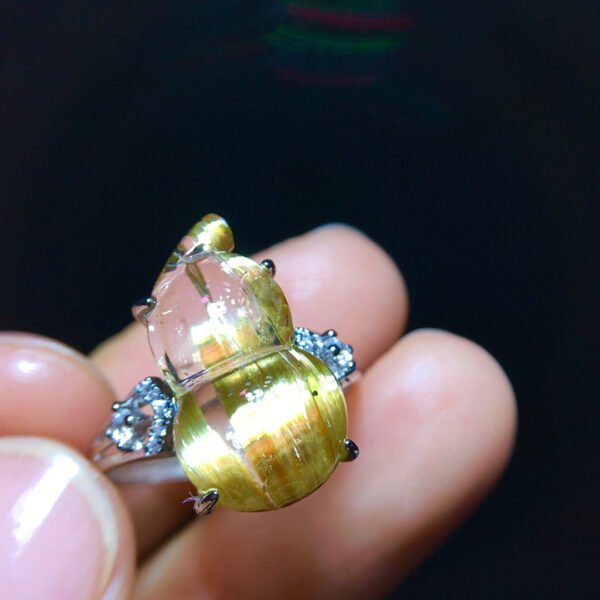 Titanium crystal gourd ring, specifications: 18.4/10.4mm0711248195