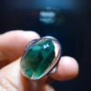 Natural Green Ghost Pyramid Ring, Size 19.6/12.2mm0711248122