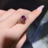 Pure natural magnesium aluminum garnet ring, main stone size 5 * 7mm0811110264