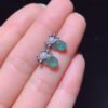 Pure natural Columbia emerald earrings, main stone size 4 * 5mm0811199546
