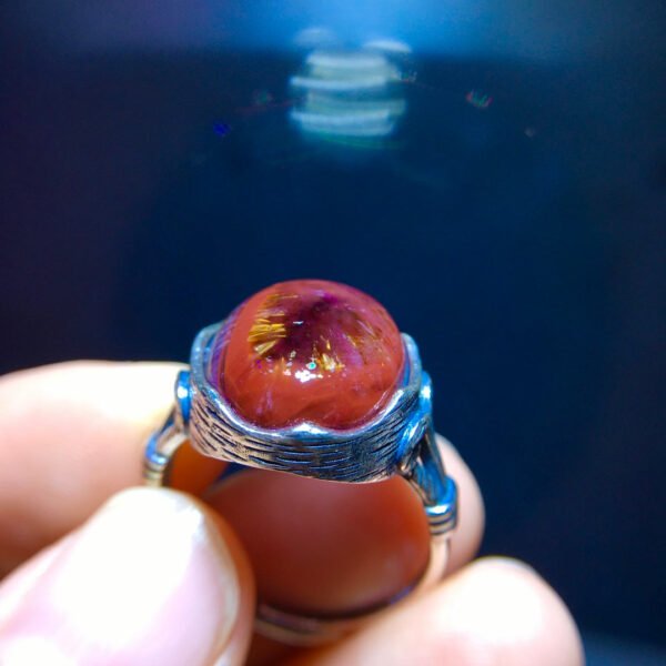 Aurora 23 Aurora Titanium Purple Eye Ring, Size: 18.5/13mm0811398166