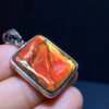 Natural Canadian mottled stone matte pendant, size 21.5/17.6mm0911398155