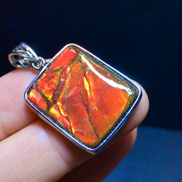 Natural Canadian mottled stone matte pendant, size 21.5/17.6mm0911398155