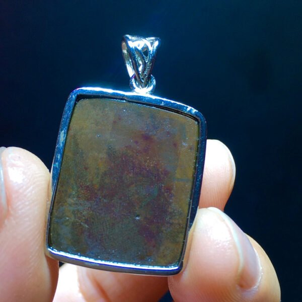 Natural Canadian mottled stone matte pendant, size 21.5/17.6mm0911398155