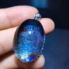 Natural Colorful 🌈 Blue Ghost Starlight Pendant, Size 28.2/19.5mm0911278566
