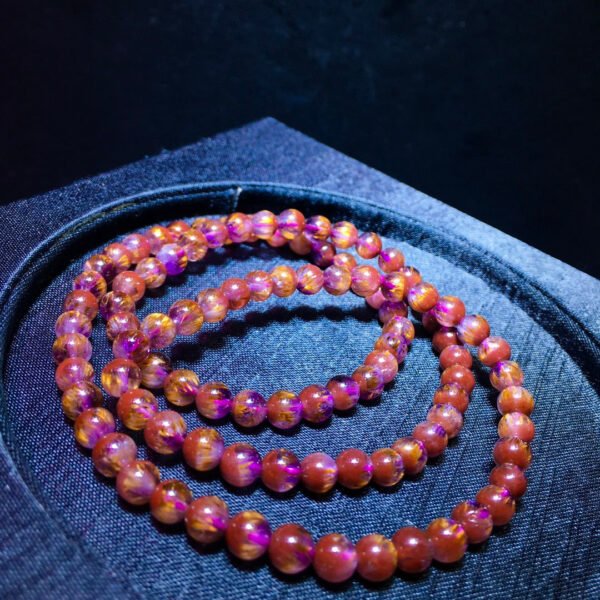 Natural Aurora 23 Aurora Titanium Purple Titanium Full Titanium Three Ring Bracelet, Size: 5.8mm11102598