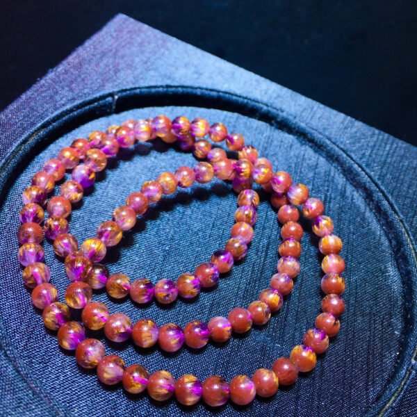 Natural Aurora 23 Aurora Titanium Purple Titanium Full Titanium Three Ring Bracelet, Size: 5.8mm11102598