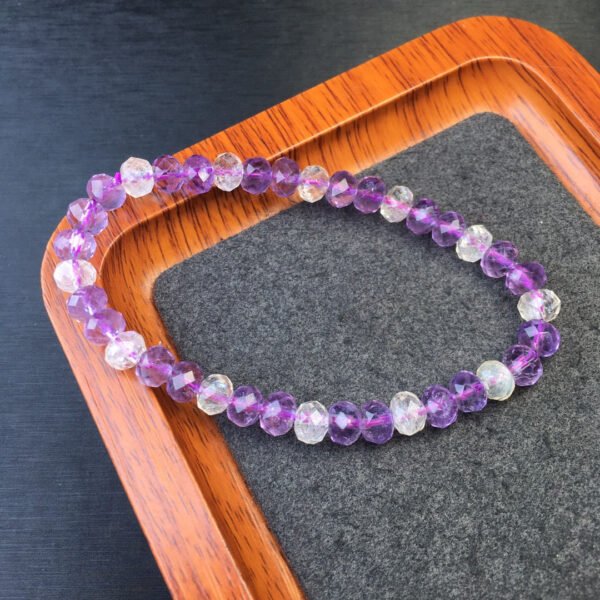 Purple Yellow Crystal Faceted Bracelet 💕 Specification 6mm ✨1111011256