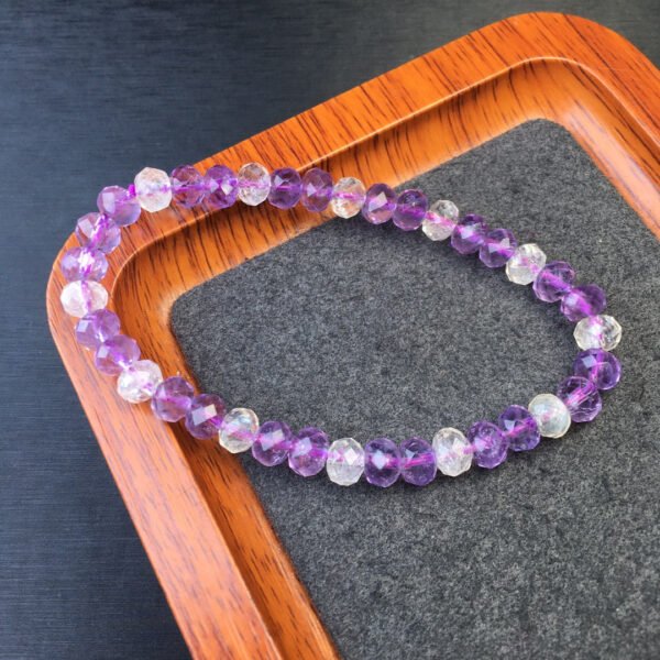 Purple Yellow Crystal Faceted Bracelet 💕 Specification 6mm ✨1111011256
