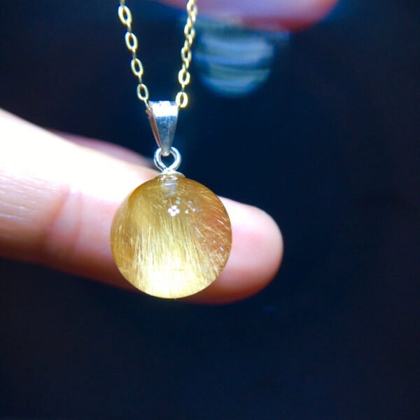 Natural golden hair crystal titanium crystal pendant, specification: 11.8mm1111208877
