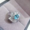Natural apatite ring, main stone 5 * 7mm1112160133